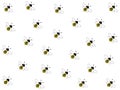 Wonderful design of hard-working bees on a white background Royalty Free Stock Photo