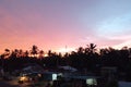 Wonderful evening view on roof