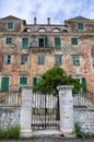 Wonderful facade in Gaios village, Paxoi island, Greece