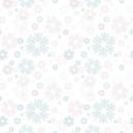 Wonderful flue snowflakes pattern. Seamless Christmas background. Idea for textile, cards and wrapping papier.