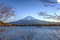 Wonderful Fuji mountain in winter Royalty Free Stock Photo