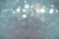 wonderful glossy glitter lights defocused bokeh abstract background with sparks fly, festive mockup texture with blank space for Royalty Free Stock Photo
