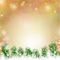 Wonderful gold glittering Christmas background Royalty Free Stock Photo