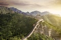 Wonderful Great Wall of China at sunrise time Royalty Free Stock Photo