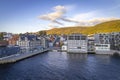 Wonderful harbor in Bergen in Norway