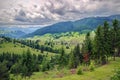 Summer. Wonderful hilly landscape with beautiful sky - Moldova, Romania Royalty Free Stock Photo