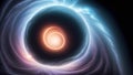 A Wonderful Image Of A Spiral Of Blue And Orange Light AI Generative