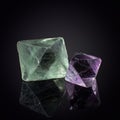 A wonderful item from the mineralogical collection. Fluorite mineral crystal. Royalty Free Stock Photo