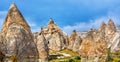 Wonderful landscape with ancient church at Cappadocia, Anatolia Royalty Free Stock Photo