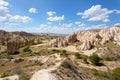 Wonderful landscape of Cappadocia in Turkey near Gereme. Royalty Free Stock Photo