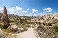 Wonderful landscape of Cappadocia in Turkey near Gereme. Royalty Free Stock Photo