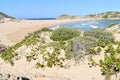 Wonderful landscape at the hiking trail at Robberg Nature Reserve in Plettenberg Bay, South Africa Royalty Free Stock Photo