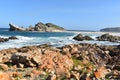 Wonderful landscape at the hiking trail at Robberg Nature Reserve in Plettenberg Bay, South Africa Royalty Free Stock Photo