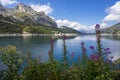 The wonderful landscape of Lago Fedaia in the Dolomites