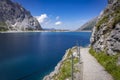 Landscape at the Luenersee with dam wall