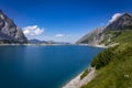 Landscape at the Luenersee with dam wall