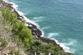 Wonderful landscape with many seals at the hiking trail at Robberg Nature Reserve in Plettenberg Bay, South Africa Royalty Free Stock Photo