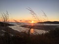 Wonderful landscape of the Spanish Shore at sunset. Hermoso atardecer en el mar. Royalty Free Stock Photo