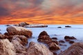 Wonderful Landscape With Sunset On The Beach On The Seashore In