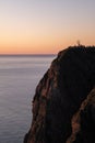 Nord-Norge. Beautiful scenery of a midnight sun sunset at Nordkapp (Cape North).