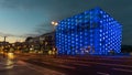 The Ars Electronica Center in blue in Linz Royalty Free Stock Photo