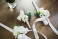 Wonderful luxury wedding candles with flowers