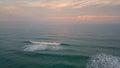 Wonderful marine landscape morning aerial view. Beautiful seascape at twilight Royalty Free Stock Photo