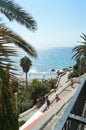 Wonderful Maritime Walk From Nerja From Where We Can See Its Beautiful Beach. Royalty Free Stock Photo
