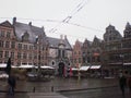 Wonderful Medieval Style Buildings In Sint Veerleplein Square In The Village In Ghent. March 23, 2013. Ghent, West Flanders,