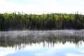 Wonderful misty lake in Canada
