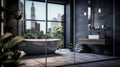 Wonderful modern luxury bathroom Royalty Free Stock Photo