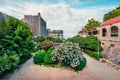 Wonderful morning view of fort Bokar in Old Town. Attractive summer cityscape of Dubrovnik, Croatia, Europe. Beautiful world of Royalty Free Stock Photo