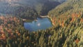 Wonderful mountain lake surrounded by dense forests Royalty Free Stock Photo