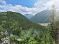 Wonderful mountain panorama seen from the natural reserve of Civitella alfedena, in Abruzzo, Italy.