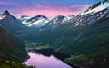 The wonderful nature near the village of Geiranger, Norway