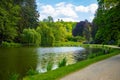 Wonderful nature in spring day in Pruhonice Park near Prague, Czech Republic Royalty Free Stock Photo