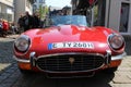 Jaguar E-Type oldtimer car in Kettwig, district of Essen. Royalty Free Stock Photo