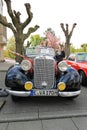 Mercedes Benz oldtimer car in Kettwig, district of Essen. Royalty Free Stock Photo