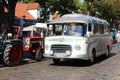 Setra bus oldtimer at a car show.