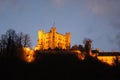 Wonderful night shot of Hohenschwangau castle, Bavaria, Germany Royalty Free Stock Photo