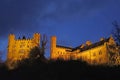 Wonderful night shot of Hohenschwangau castle, Bavaria, Germany Royalty Free Stock Photo