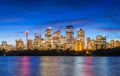 Wonderful night skyline of Sydney, Australia Royalty Free Stock Photo