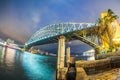 Wonderful night skyline of Sydney, Australia Royalty Free Stock Photo