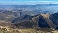 Panorama from the summit of Monte Cucco in Umbria region, Italy Royalty Free Stock Photo