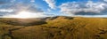 Wonderful panoramic view over the landscape of Peak District at Snake Pass Royalty Free Stock Photo