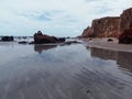 Reflection on the sand in Ponta Negra Beach