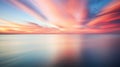 Wonderful peaceful sunset at the sea, seascape background, tender and natural colors. Neural network AI generated