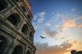 Rome: the Colosseum at sunset. Royalty Free Stock Photo