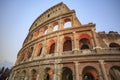 Rome: the Colosseum at sunset. Royalty Free Stock Photo