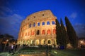 Rome: the Colosseum at sunset. Royalty Free Stock Photo